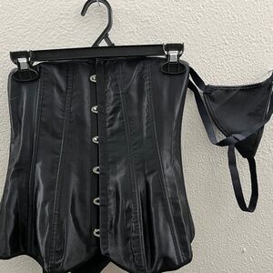 Corset with matching thong